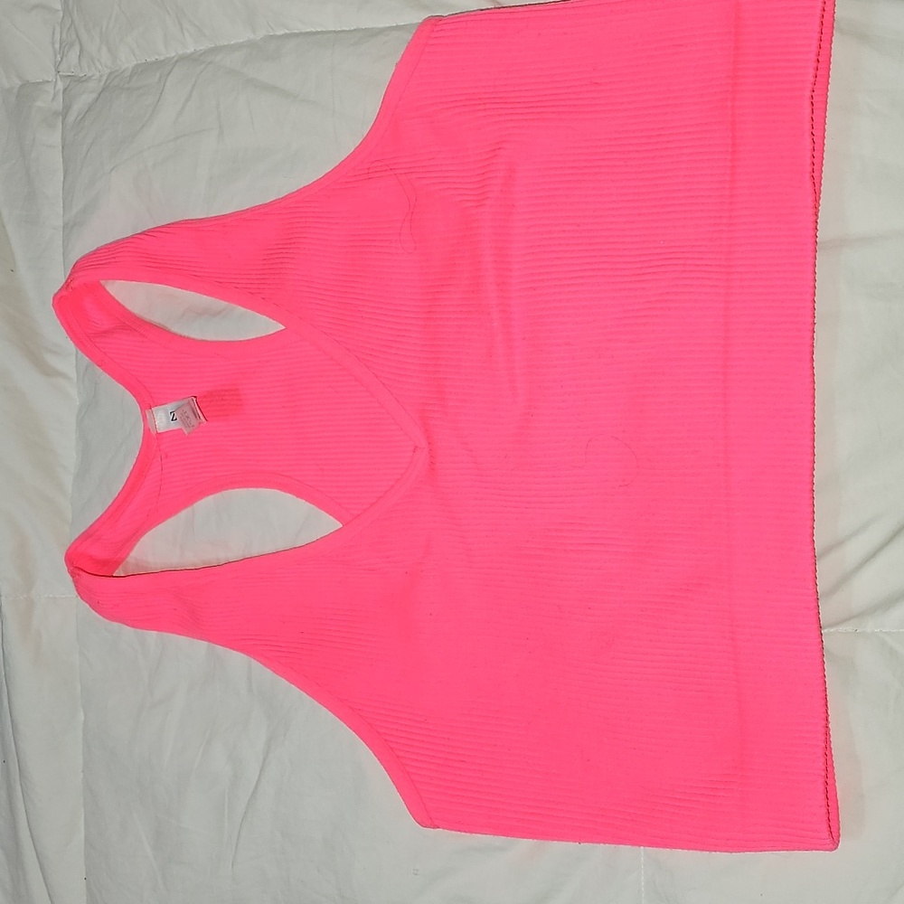 Zenana Womens Neon Ribbed Bralette. Sz Lg/xlg - Picture 2 of 5